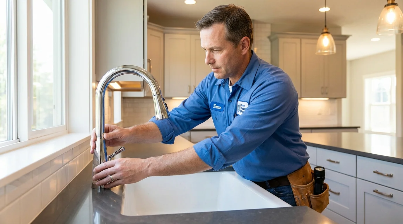 Kitchen faucet installation by Johns Plumbing LLC in Lone Jack