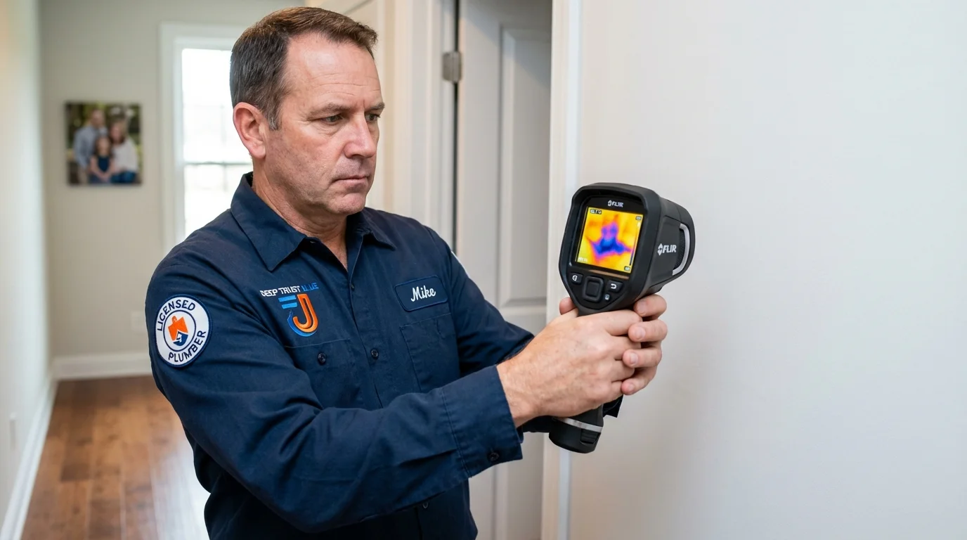 Thermal imaging leak detection by Johns Plumbing LLC in Lone Jack